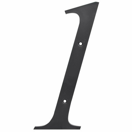 ORNATUS OUTDOORS 6 in. Nail-On Black Plastic House Number - 1 OR3525651
